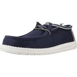 Buty HEY DUDE WALLY LETTERMAN Niebieski. Niebieskie buty trekkingowe męskie Hey dude, z tkaniny, bez zapięcia, trekkingowe. Za 235.99 zł.