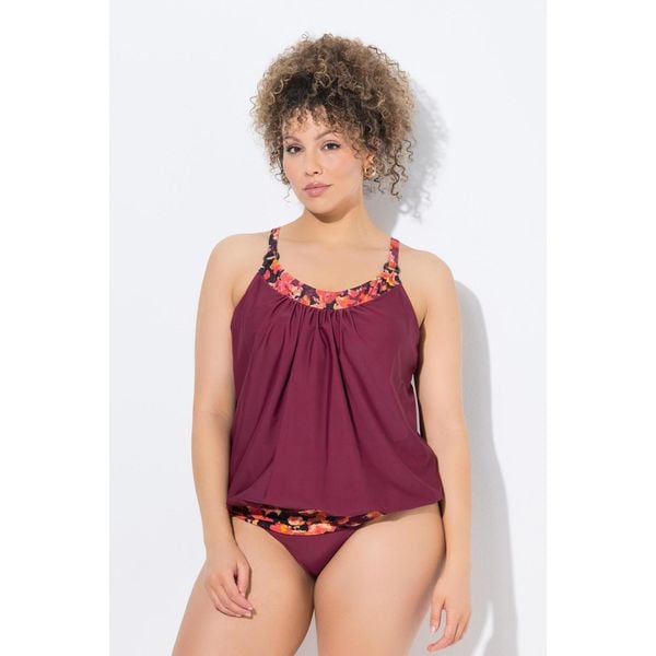 Damskie Tankini wzorzyste detale miękkie miseczki regulowane ramiączka. Czerwone bikini damskie Ulla Popken, bez wzorów, plus size. Za 279.99 zł.