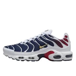 Buty do chodzenia dla dorosłych Air Max Plus PSG. Niebieskie buty sportowe na co dzień damskie Nike, bez wzorów, z materiału, trekkingowe, nike air max. Za 1,117.46 zł.