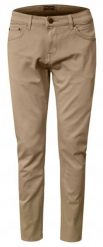 Bawełniane Spodnie Chinos, Regular - Pako Jeans - Beżowe. Brązowe spodnie materiałowe męskie Pako Jeans, bez wzorów, z bawełny, biznesowe. Za 195.00 zł.