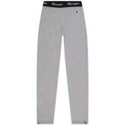 Spodnie treningowe damskie Champion Wmns Script Logo Waist Zip Detail Leggings. Szare spodnie dresowe damskie CHAMPION, s, z dresówki. Za 175.00 zł.