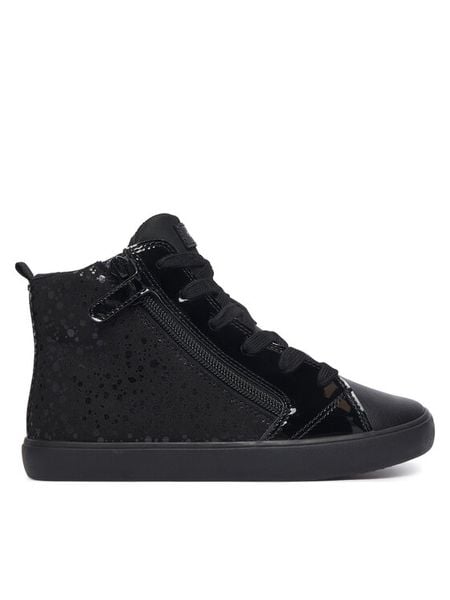 Geox Sneakersy J Gisli Girl J664ND 0AU02 C9999 S Czarny. Czarne buty sportowe dziewczęce Geox, bez wzorów, ze skóry, bez zapięcia. Za 249.99 zł.