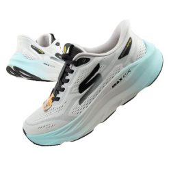Buty sportowe sneakersy męskie Skechers Max Run SLIP-INS. Białe buty sportowe na co dzień męskie Skechers, bez zapięcia. Za 469.00 zł.