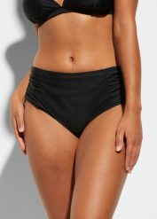 Figi bikini shape, lekki stopień modelowania sylwetki. Czarne bikini damskie bonprix, bez wzorów. Za 84.99 zł.
