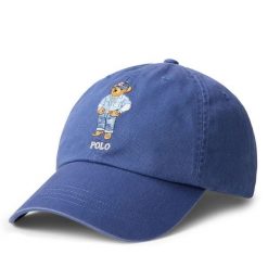 Czapka z daszkiem Polo Ralph Lauren. Niebieskie czapki męskie Polo Ralph Lauren, bez wzorów. Za 519.99 zł.