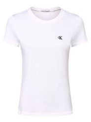Calvin Klein Jeans Koszulka Kobiety Bawełna biały, S. Białe t-shirty damskie Calvin Klein Jeans, s, bez wzorów, z bawełny, bez kołnierzyka. Za 179.95 zł.