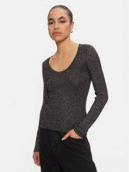 Hugo Sweter Sunessya 50522557 Czarny Slim Fit. Czarne swetry klasyczne damskie Hugo, l, z wiskozy, bez kołnierzyka. Za 379.99 zł.