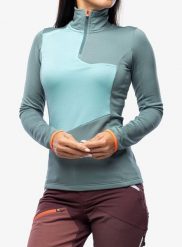 Bluza termiczna damska Ortovox Fleece Light Zip Neck. Zielone bluzy bez kaptura damskie ORTOVOX, m, z dzianiny. Za 637.99 zł.
