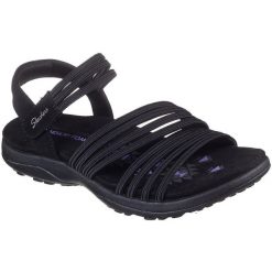 Sandały damskie Skechers Reggae Slim - Coffee. Czarne sandały damskie Skechers, bez wzorów, bez obcasa. Za 490.00 zł.