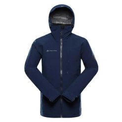 Kurtka turystyczna Alpine Pro Zarr 2. Niebieskie kurtki męskie Alpine Pro, l, bez wzorów, z poliesteru, bez kaptura. Za 899.00 zł.