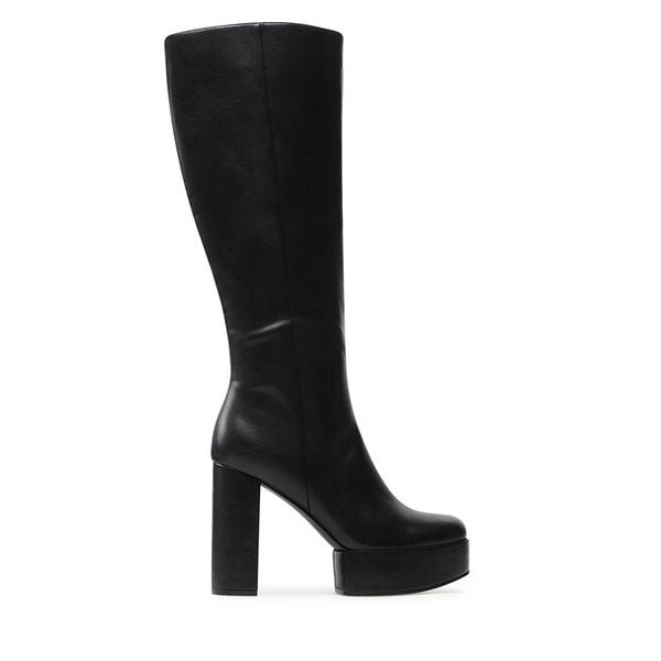 Kozaki Jenny Fairy. Czarne kozaki damskie Jenny Fairy, bez obcasa, na słupku. Za 229.99 zł.