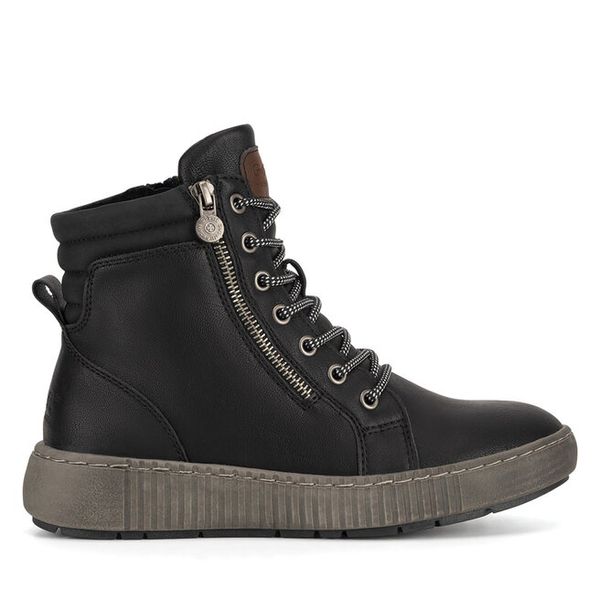 Trzewiki Go Soft. Czarne botki damskie GO SOFT, bez obcasa, na płaskiej podeszwie, bez zapięcia. Za 199.99 zł.