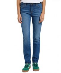 DAMSKIE SPODNIE LEE ELLY EXTRA STRENGHT 112366356. Spodnie materiałowe damskie Lee, bez wzorów, z jeansu. Za 219.99 zł.