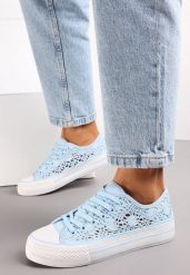 Niebieskie Trampki Przed Kostkę z Ażurową Cholewką Shiliarre. Niebieskie trampki i tenisówki damskie Renee, w ażurowe wzory, przed kostkę. Za 79.99 zł.