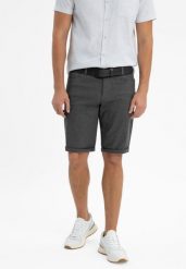 Krótkie spodenki męskie P-YOKO. Szare szorty męskie Volcano, z bawełny, bez kołnierzyka. Za 149.99 zł.