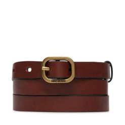 Pasek Damski GINO ROSSI. Brązowe paski damskie Gino Rossi, bez wzorów. Za 79.99 zł.