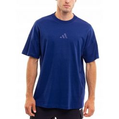 Koszulka Mężczyzna adidas T-shirt Bluzka Sportowa Bawełna Treningowa roz. M. Niebieskie t-shirty męskie Adidas, m, z bawełny, bez ramiączek, na fitness i siłownię. Za 111.00 zł.