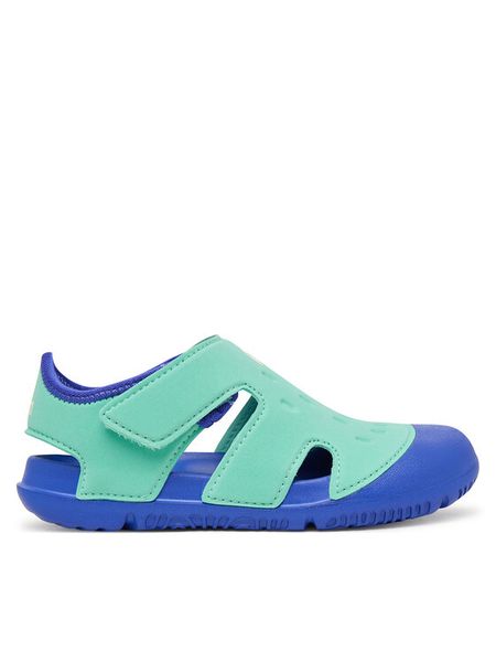 Reima Sandały Koralli 5400070A Zielony. Zielone sandały dziewczęce Reima, z materiału, bez zapięcia. Za 179.99 zł.