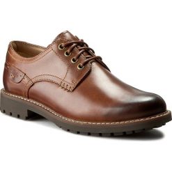 Półbuty CLARKS - Montacute Hall 203510857 Dark Tan Leather. Brązowe półbuty męskie Clarks, ze skóry, bez zapięcia. W wyprzedaży za 289.00 zł.