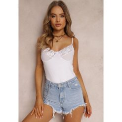 Biały Top Bawełniany Perothee. Białe topy damskie Renee, l, bez wzorów, z bawełny, bez kołnierzyka. Za 19.99 zł.