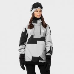 Kurtka snowboardowa damska W1-W Tibet. Czarne kurtki damskie SIROKO, xs, bez wzorów, z softshellu, bez kaptura, narciarskie. Za 844.00 zł.