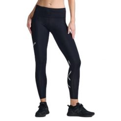 Legginsy kompresyjne, średni wysoki stan, damskie 2XU Aero. Czarne legginsy damskie 2XU, bez wzorów. Za 573.50 zł.