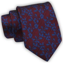 Krawat Alties (7 cm) - Bordowy, Kwiatowy Wzór. Czerwone krawaty i muchy męskie Alties, bez wzorów, z tkaniny, eleganckie. Za 49.00 zł.