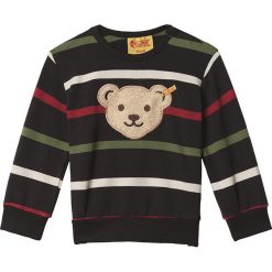 Bluza w kolorze czarno-czerwono-zielonym. Brązowe bluzy chłopięce Steiff, z aplikacjami, bez ramiączek, bez kaptura. W wyprzedaży za 58.95 zł.