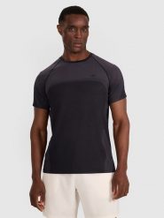 4F Koszulka sportowa w kolorze antracytowym rozmiar: XXL. Czarne t-shirty sportowe męskie 4f, xxl, z materiału, bez ramiączek, na fitness i siłownię. Za 75.86 zł.