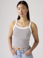 Levi's Top w kolorze biało-czarnym rozmiar: M. Białe topy damskie Levi's, m, bez wzorów, z bawełny, bez kołnierzyka. Za 51.95 zł.