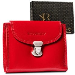 Portfel skórzany Rovicky R-RD-39-GCL czerwony. Czerwone portfele damskie ROVICKY, bez wzorów, ze skóry. Za 85.99 zł.