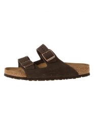 Birkenstock Skórzane klapki "Arizona" w kolorze brązowym rozmiar: 43. Brązowe klapki i japonki męskie Birkenstock, ze skóry. Za 409.00 zł.
