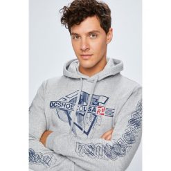DC - Bluza. Szare bluzy z kapturem męskie DC, l, z bawełny. W wyprzedaży za 199.90 zł.