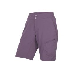 Damskie spodenki Endura Hummvee Lite z wkładką Rannoch w kolorze różowym. Fioletowe szorty damskie ENDURA, bez wzorów. Za 309.99 zł.