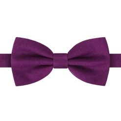 Bawełniana Mucha Męska His Story - Fioletowa. Fioletowe krawaty i muchy męskie His Story, z aplikacjami, z bawełny, eleganckie. Za 45.00 zł.