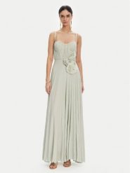 Elisabetta Franchi Sukienka wieczorowa AB-R22-52E2 Zielony Regular Fit. Zielone sukienki damskie Elisabetta Franchi, bez wzorów, z wiskozy, wizytowe, bez kołnierzyka, bez ramiączek. Za 3,439.00 zł.