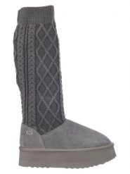 Liu Jo Kozaki w kolorze szarym rozmiar: 41. Szare kozaki damskie Liu Jo, z materiału, bez obcasa, na platformie. Za 307.46 zł.