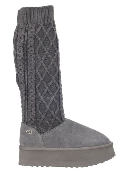 Liu Jo Kozaki w kolorze szarym rozmiar: 41. Szare kozaki damskie Liu Jo, z materiału, bez obcasa, na platformie. Za 314.05 zł.