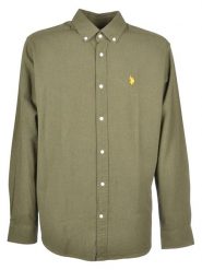U.S. Polo Assn. Koszula - Regular fit - w kolorze khaki rozmiar: XL. Brązowe koszule męskie U.S. Polo Assn., s, bez wzorów, z bawełny, bez kołnierzyka, bez ramiączek. Za 122.96 zł.