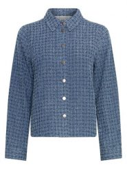 MOSS COPENHAGEN Bluzka "Ibo" w kolorze niebieskim rozmiar: M. Niebieskie bluzki damskie MOSS COPENHAGEN, m, bez wzorów, z bawełny, bez kołnierzyka, bez ramiączek. Za 196.24 zł.