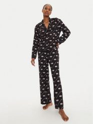 Juicy Couture Piżama Estelle & Nolan JCLPJ224510 Czarny Relaxed Fit. Czarne piżamy damskie Juicy Couture, xs, bez wzorów, z syntetyku, bez ramiączek. Za 319.99 zł.