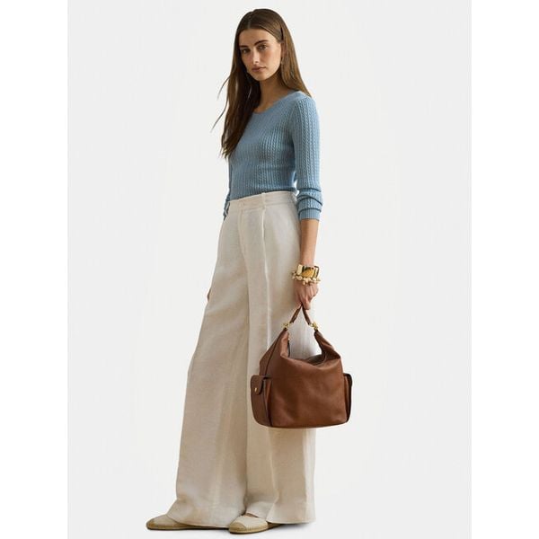 Torebka LAUREN RALPH LAUREN. Brązowe torebki klasyczne damskie Lauren Ralph Lauren, bez wzorów, bez dodatków. Za 2,198.99 zł.