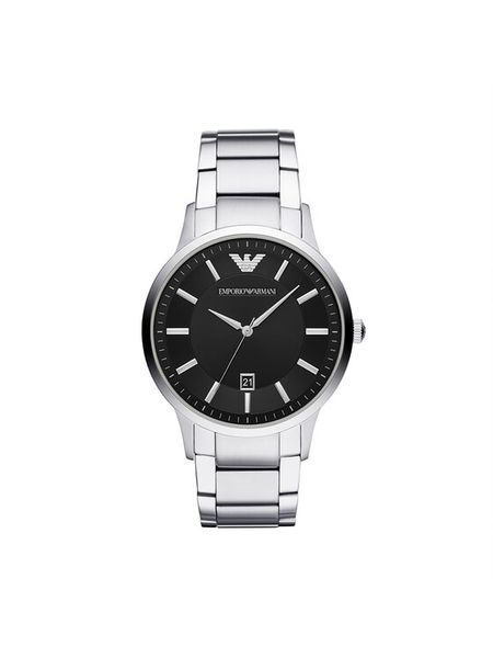 Emporio Armani Zegarek AR11181 Srebrny. Szare zegarki męskie Emporio Armani, srebrne. Za 809.99 zł.