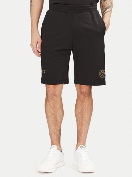 EA7 Emporio Armani Szorty sportowe 7M000260 AF13526 UC001 Czarny Regular Fit. Czarne szorty męskie EA7 Emporio Armani, bez wzorów, z syntetyku, sportowe. Za 479.99 zł.