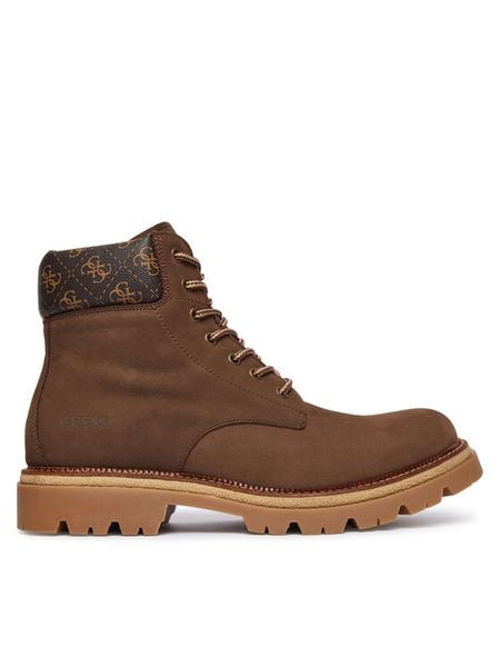 Guess Trapery FMFSIR LEA10 Brązowy. Brązowe buty zimowe męskie Guess, z nubiku, bez zapięcia. Za 589.99 zł.