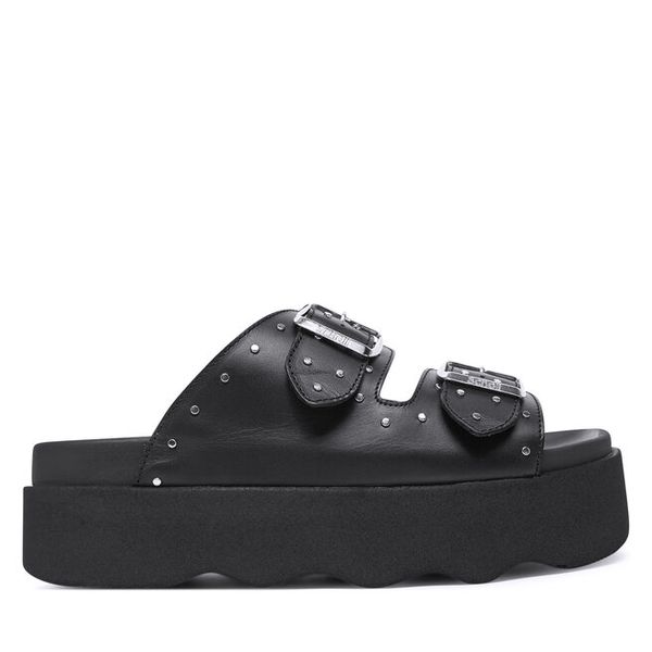 Klapki Scholl. Czarne klapki damskie Scholl, bez wzorów, bez obcasa. Za 509.99 zł.