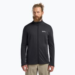 Bluza polarowa męska Jack Wolfskin Kolbenberg Full Zip. Szare bluzy bez kaptura męskie Jack Wolfskin, m, z polaru. Za 299.99 zł.