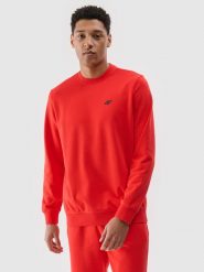 4F Bluza dresowa nierozpinana bez kaptura męska - czerwona XL. Czerwone bluzy bez kaptura męskie 4f, m, z bawełny. W wyprzedaży za 99.99 zł.