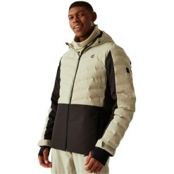 Męska Kurtka Narciarska Ollie III. Czarne kurtki narciarskie i snowboardowe damskie Dare 2b, m, bez wzorów, z materiału, z kapturem, narciarskie. Za 300.99 zł.