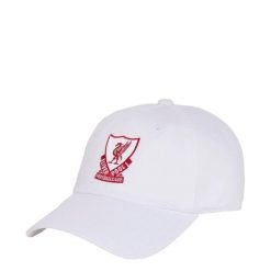 CZAPKA Z DASZKIEM LIVERPOOL FC. Białe czapki męskie Adidas, bez wzorów, z bawełny, eleganckie. Za 129.00 zł.